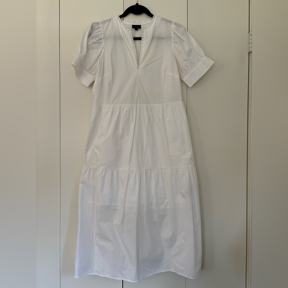 White Short Sleeve Dress